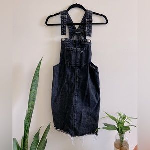 Black overall dress
